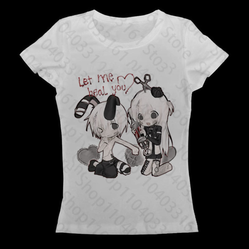 Anime Girl Y2k T-shirt Gothic  - đánh giá và giá Baby Y2K Clothing