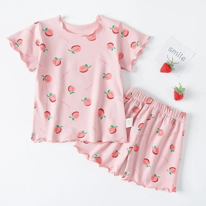 Girls Summer Pajama Set Strawb - đánh giá và giá Baby Sleep Suit