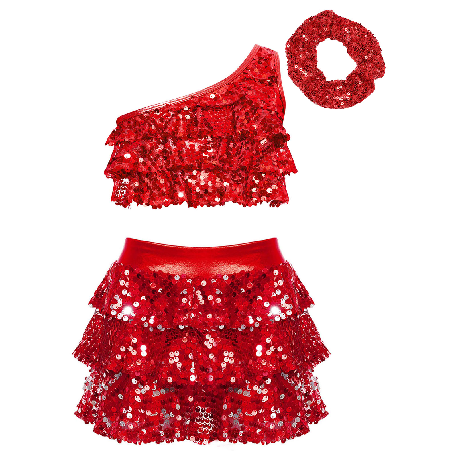 Kids Girls Shiny Sequins Latin - đánh giá và giá Baby Q Clothing